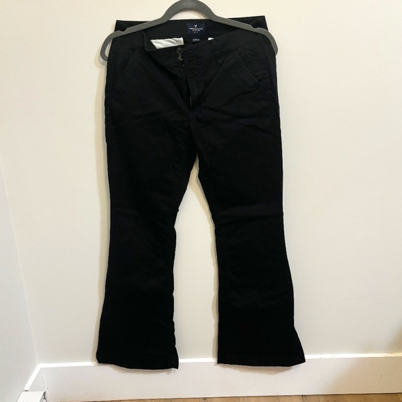 2 for $20 NWOT AEO Black Artist Jeans with Wide Flare - Picture 2 of 5